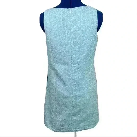 ๐nwt Lucy Paris aqua brocade sleeveless dress - Picture 2 of 8